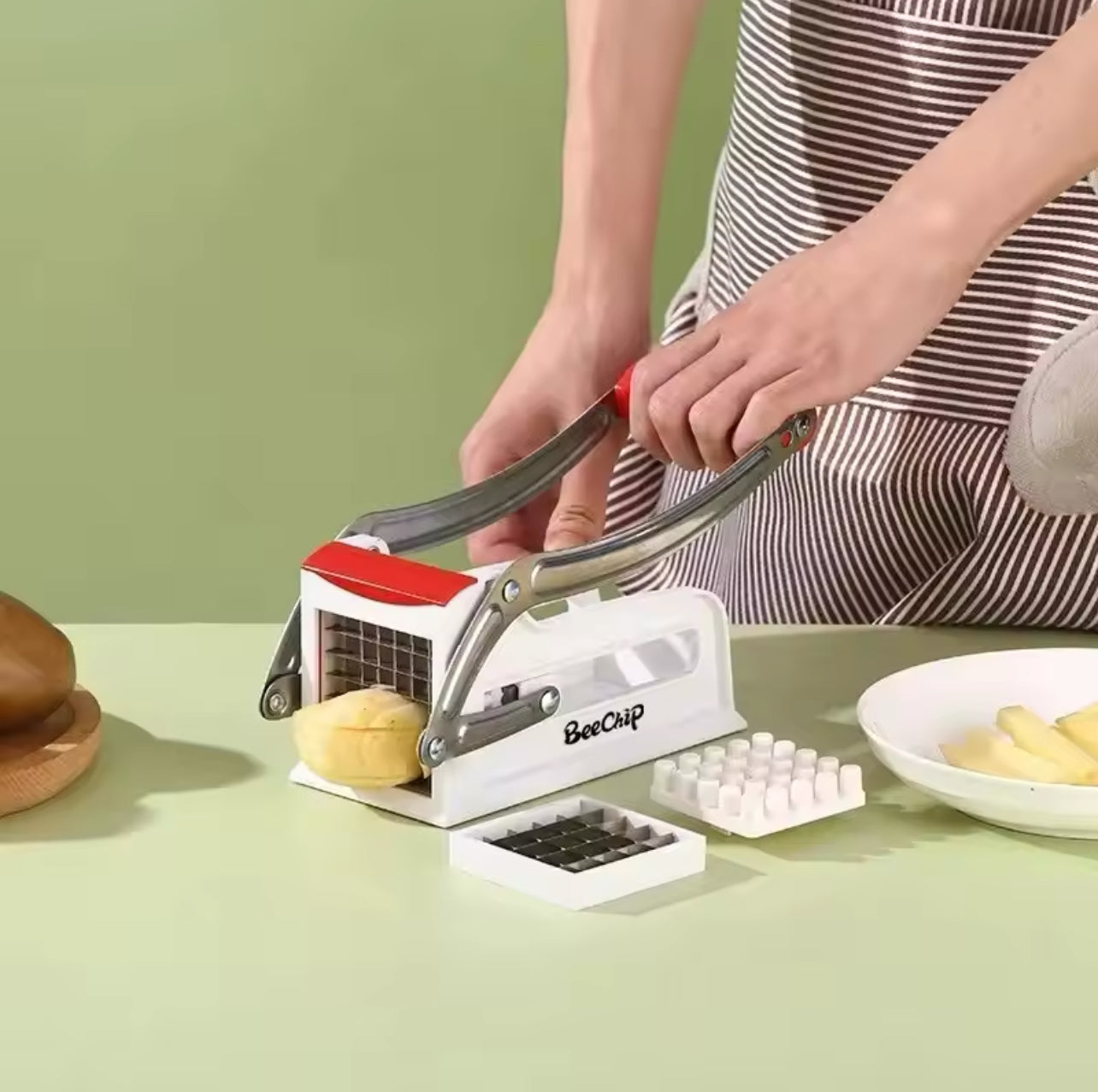 חותך צ'יפס מקצועי מנירוסטה