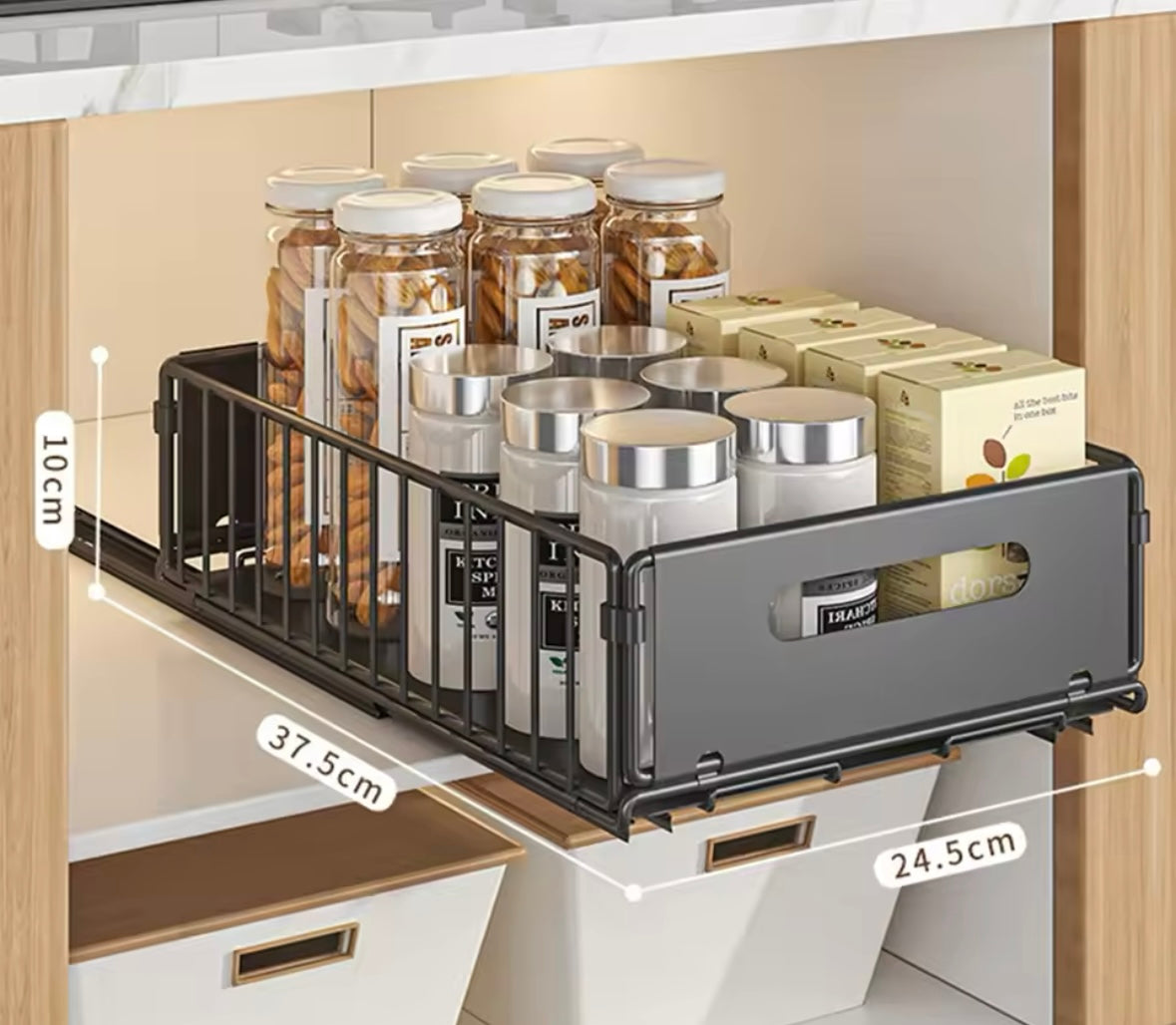 סט מגירות נשלפות למטבח – פתרון חכם לארגון וניצול שטח אחסון מקסימלי