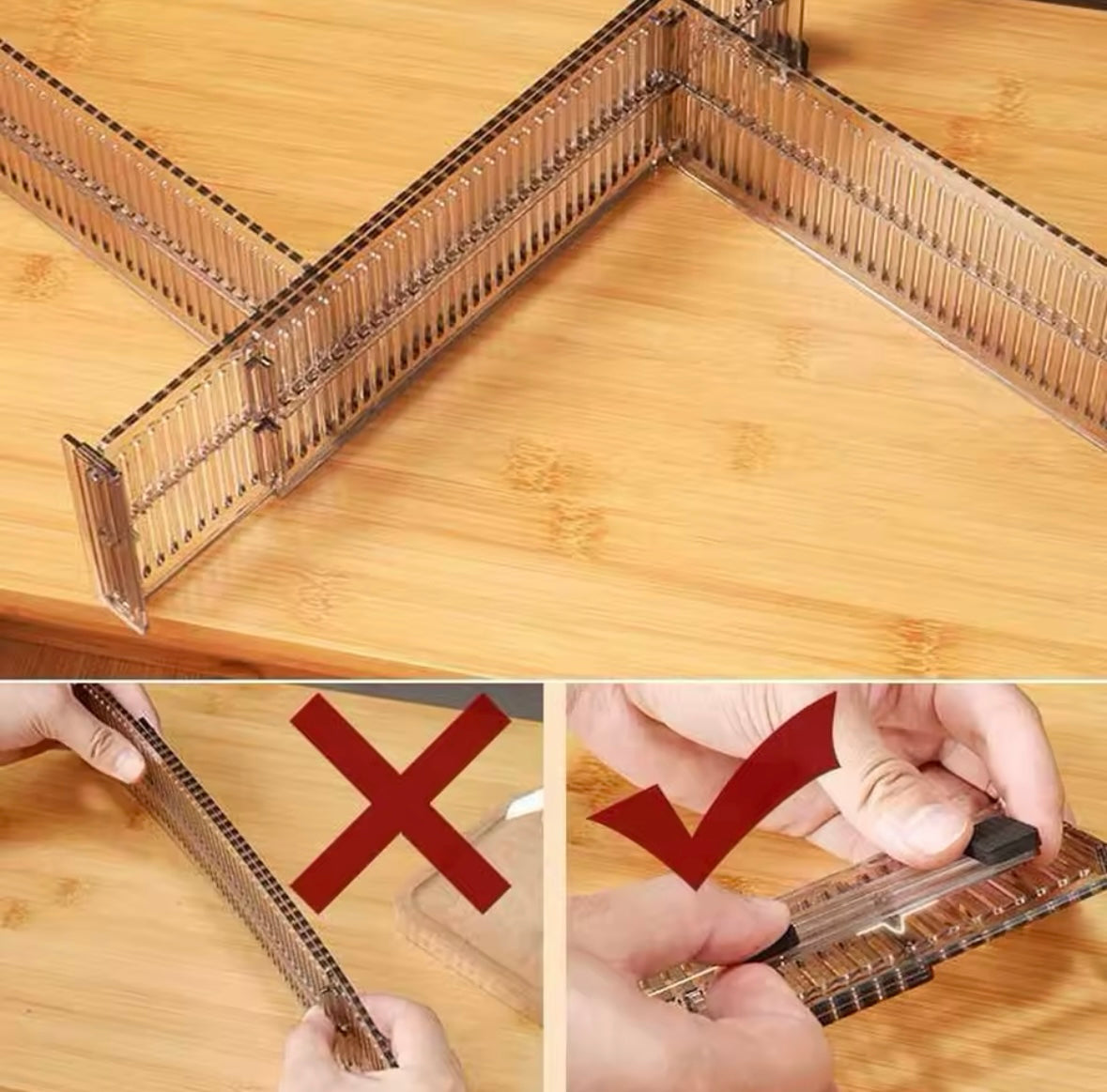 חוצץ מגירות אקורדיון – פתרון מודולרי לארגון מגירות מטבח, בגדים ומשרד